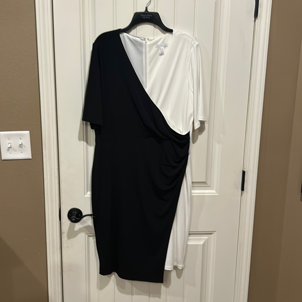 London Time black & white cocktail dress size 16